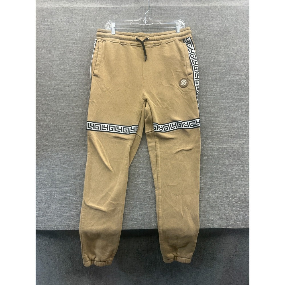 GTL4 Sweatpants Mens Large Brown Fleece Lined Pleated Sweat Wicking Quick dry